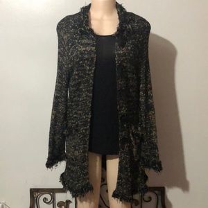 Ball of Cotton Dark Multi Color Button Cardigan